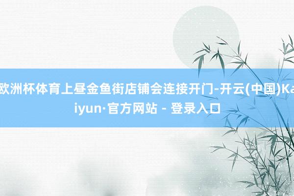 欧洲杯体育上昼金鱼街店铺会连接开门-开云(中国)Kaiyun·官方网站 - 登录入口