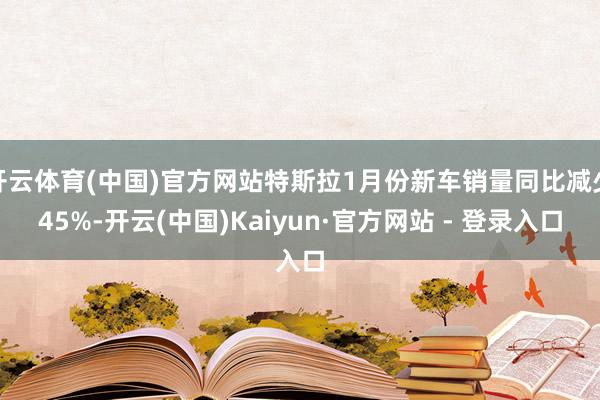 开云体育(中国)官方网站特斯拉1月份新车销量同比减少45%-开云(中国)Kaiyun·官方网站 - 登录入口