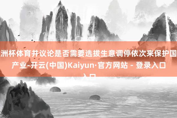 欧洲杯体育并议论是否需要选拔生意调停依次来保护国内产业-开云(中国)Kaiyun·官方网站 - 登录入口