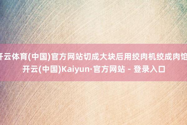 开云体育(中国)官方网站切成大块后用绞肉机绞成肉馅-开云(中国)Kaiyun·官方网站 - 登录入口