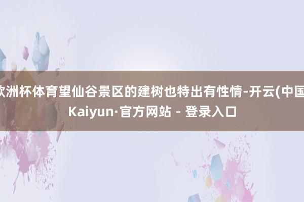 欧洲杯体育望仙谷景区的建树也特出有性情-开云(中国)Kaiyun·官方网站 - 登录入口