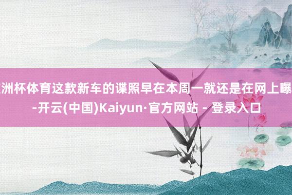 欧洲杯体育这款新车的谍照早在本周一就还是在网上曝光-开云(中国)Kaiyun·官方网站 - 登录入口