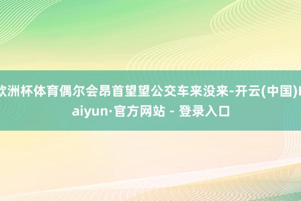 欧洲杯体育偶尔会昂首望望公交车来没来-开云(中国)Kaiyun·官方网站 - 登录入口