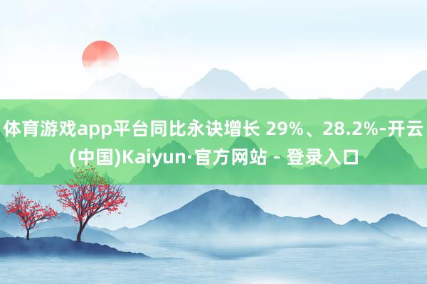 体育游戏app平台同比永诀增长 29%、28.2%-开云(中国)Kaiyun·官方网站 - 登录入口